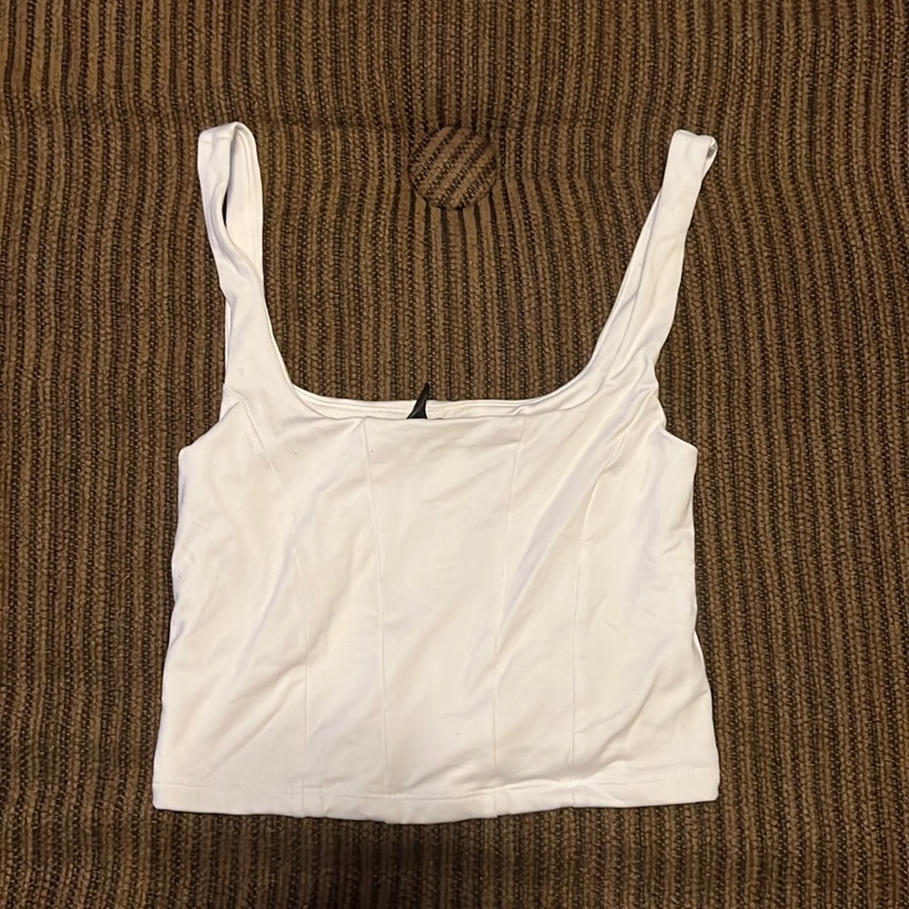 white tank top